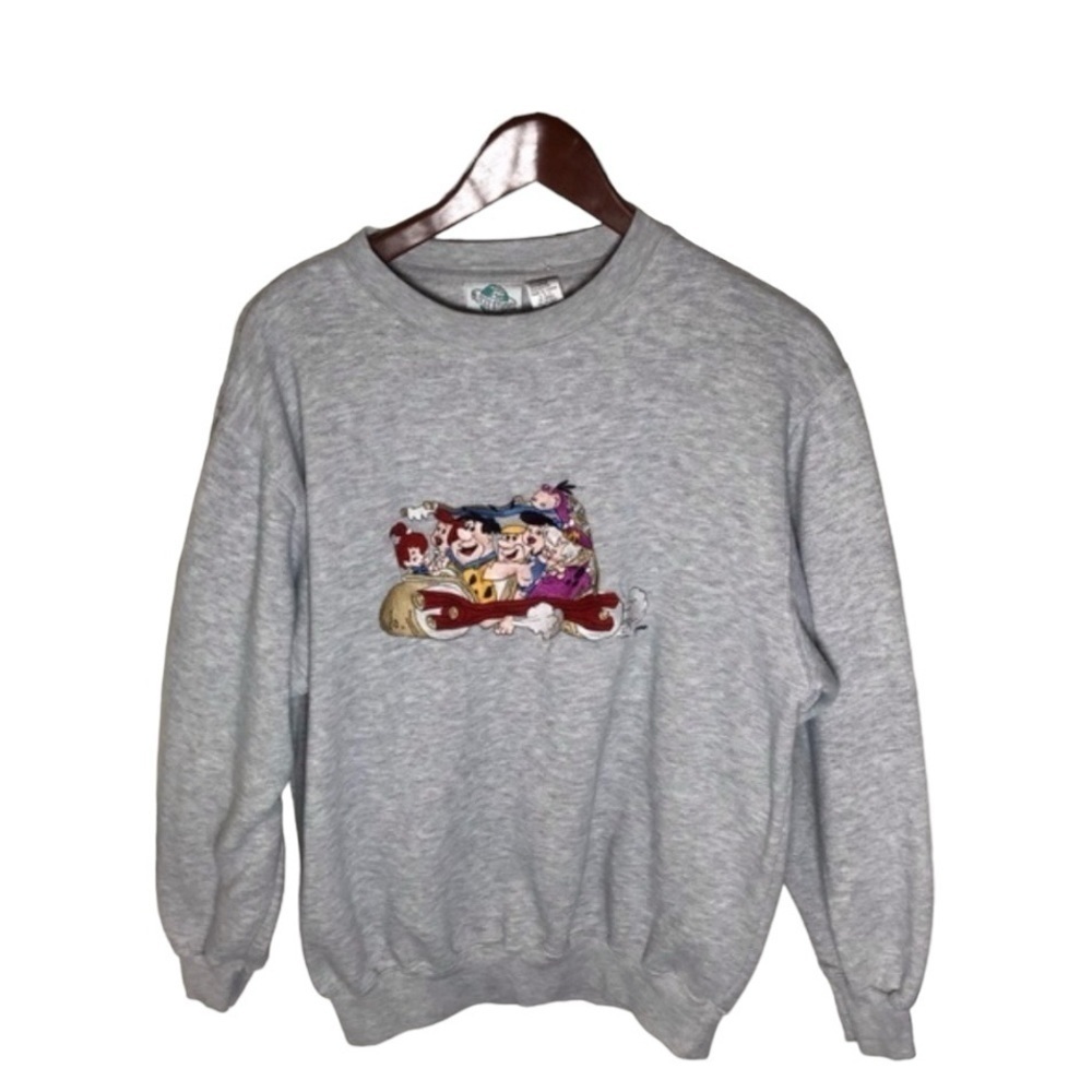 Vintage Embroidered Flintson Sweatshirt Size Large.